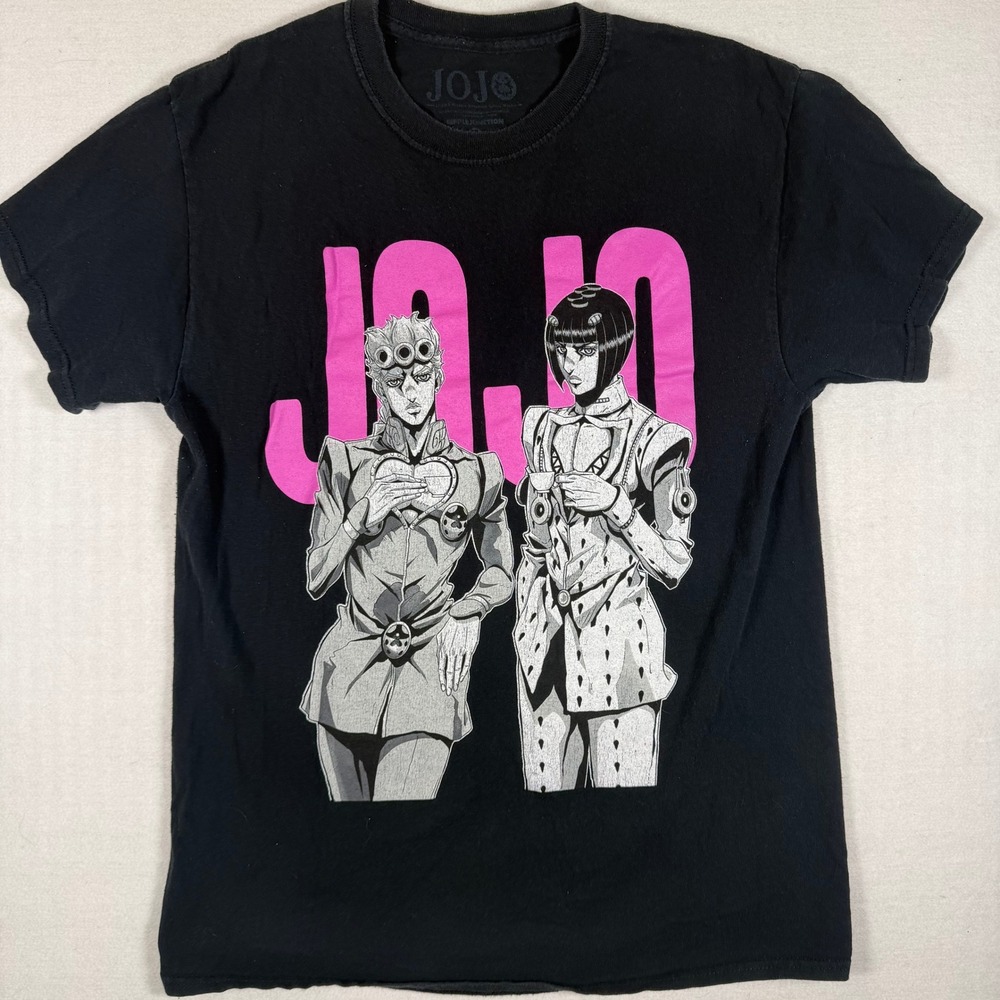JoJo Bizarre Adventure Giorno Bruno Graphic Tee Mens Medium Black Anime T-Shirt
